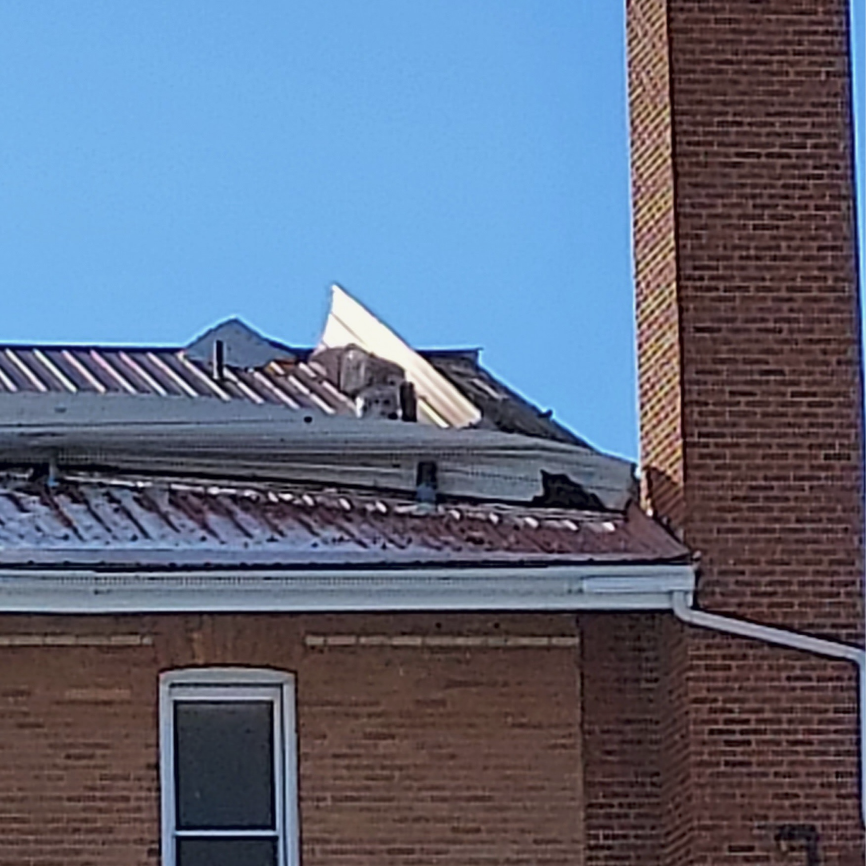 Torn up roof
