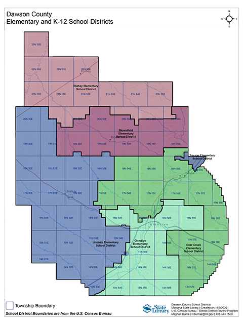 Dawson County School District Map - Montana State Library