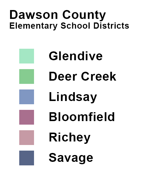 Dawson County Elementary District Map Key