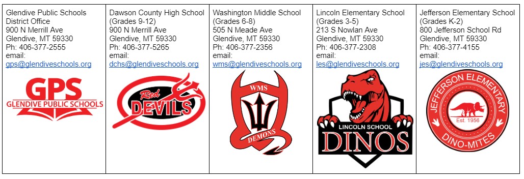 School contact information