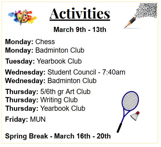 Weekly HMS Activities Update