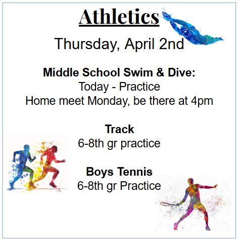 Daily HMS Athletics Update