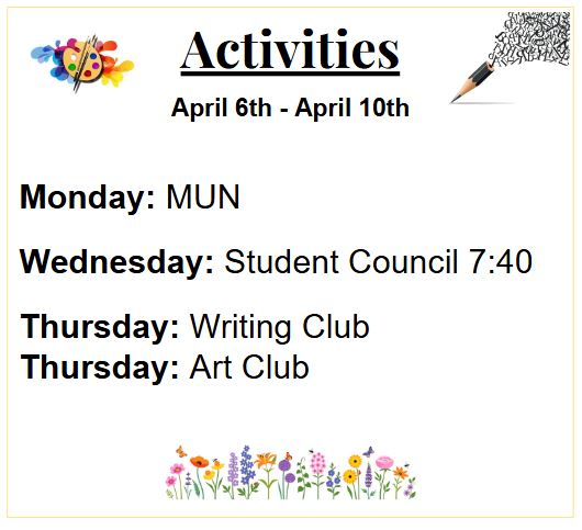 Weekly HMS Activities Update