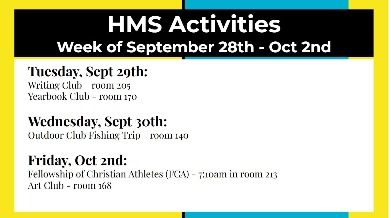Weekly Activities