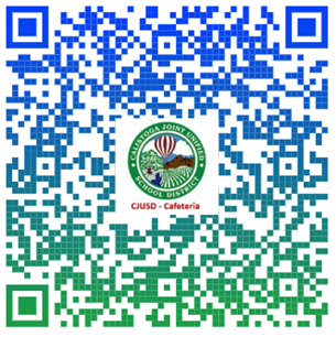 A QR code with the California state logo.