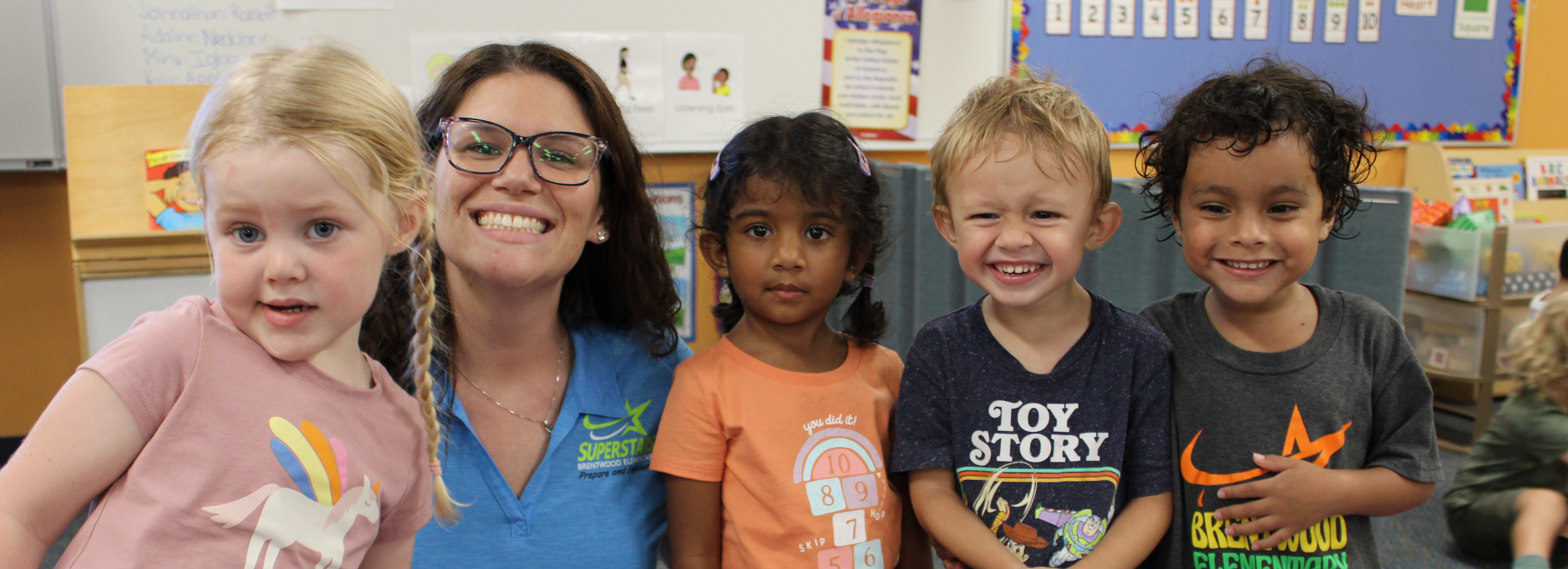 Elementary Teacher with her students