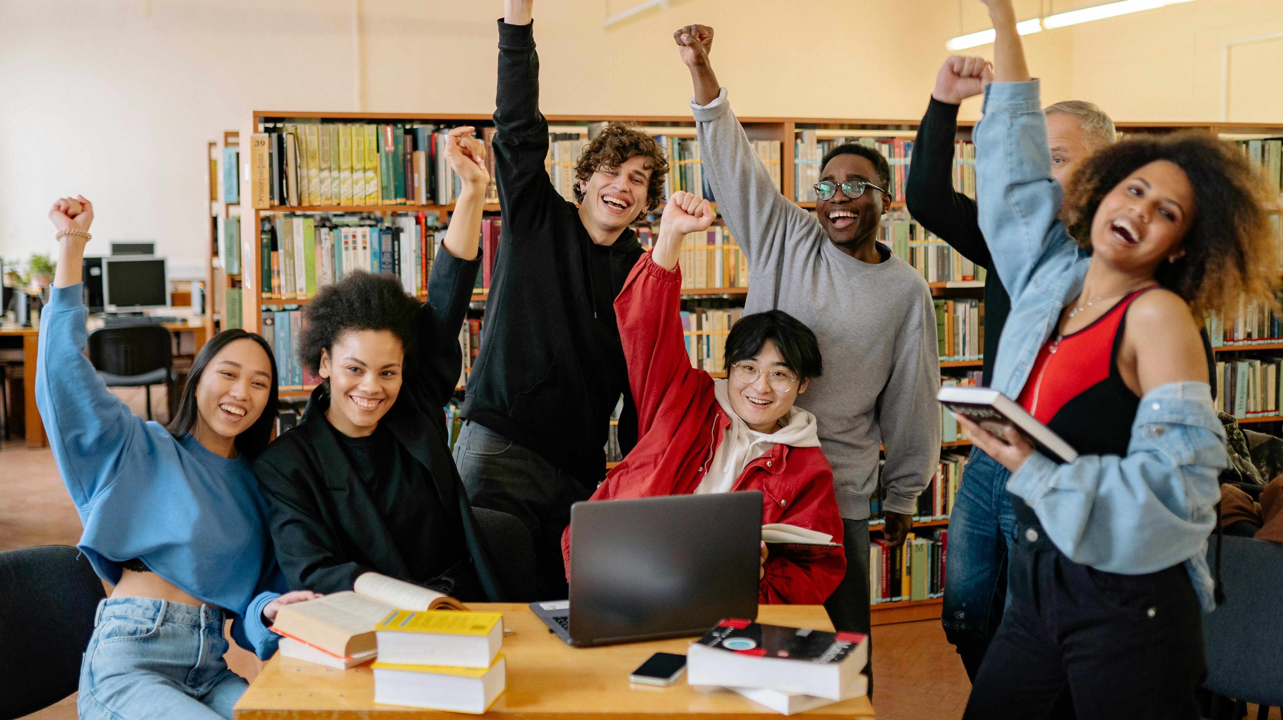 Students raising their hand