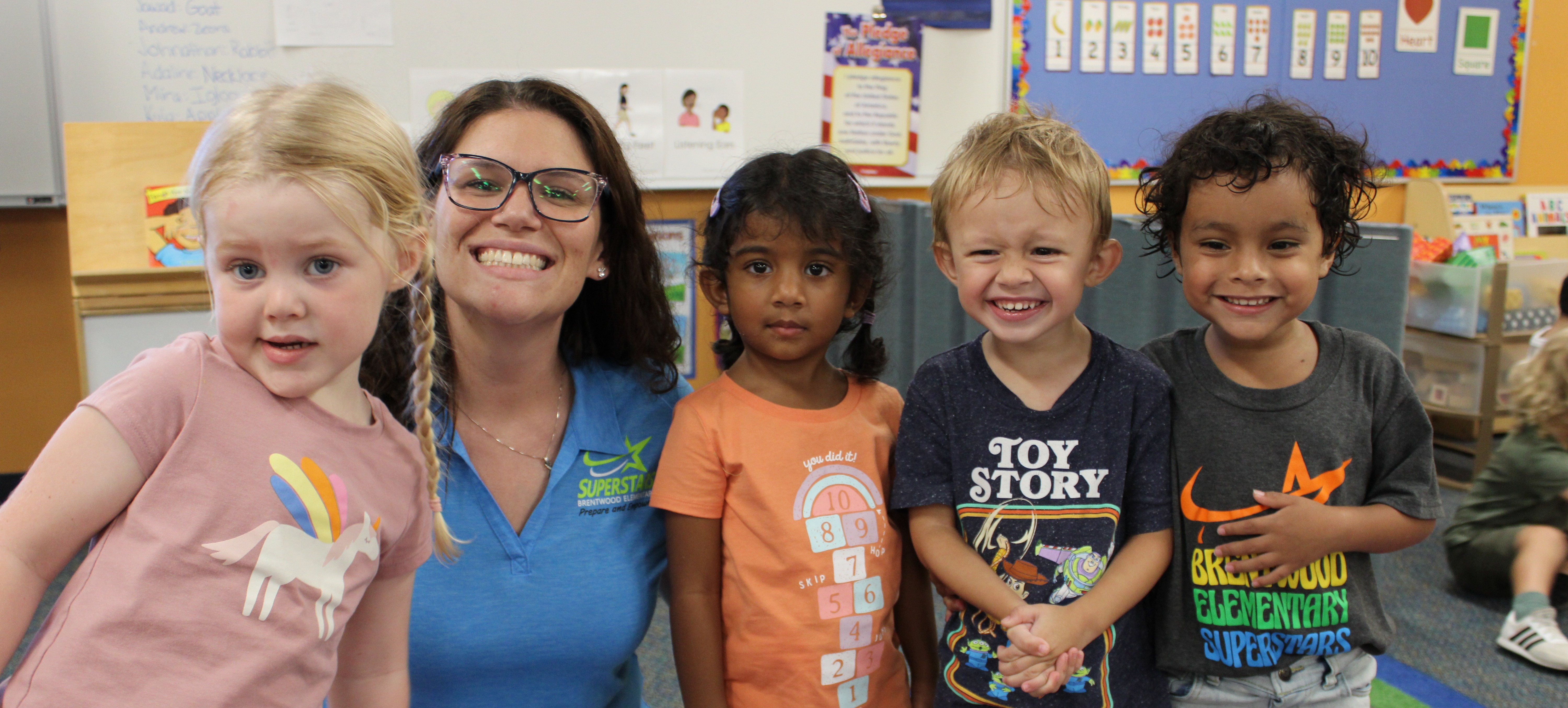 Elementary Teacher with her students