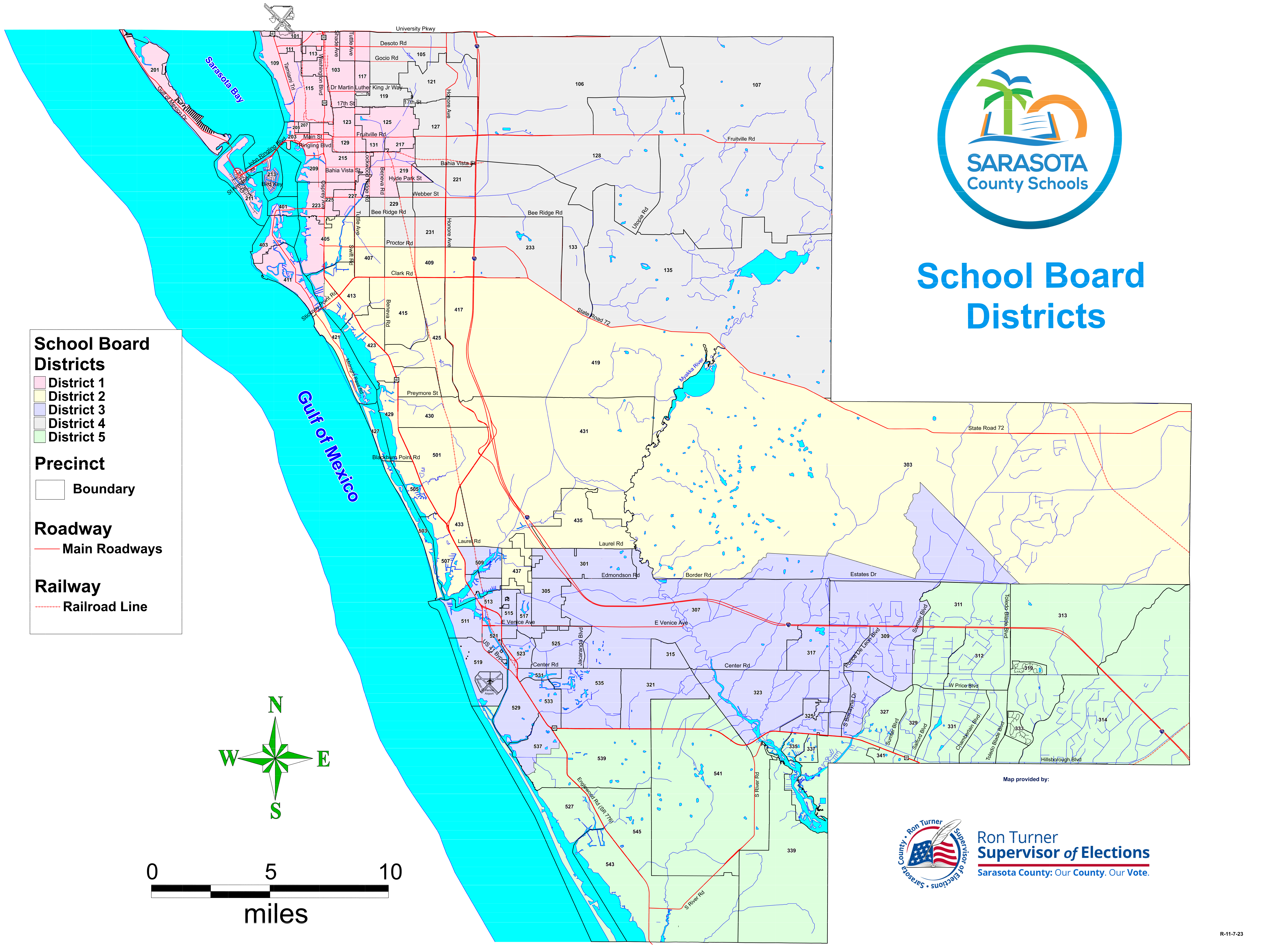 Sarasota School Board Districts Map