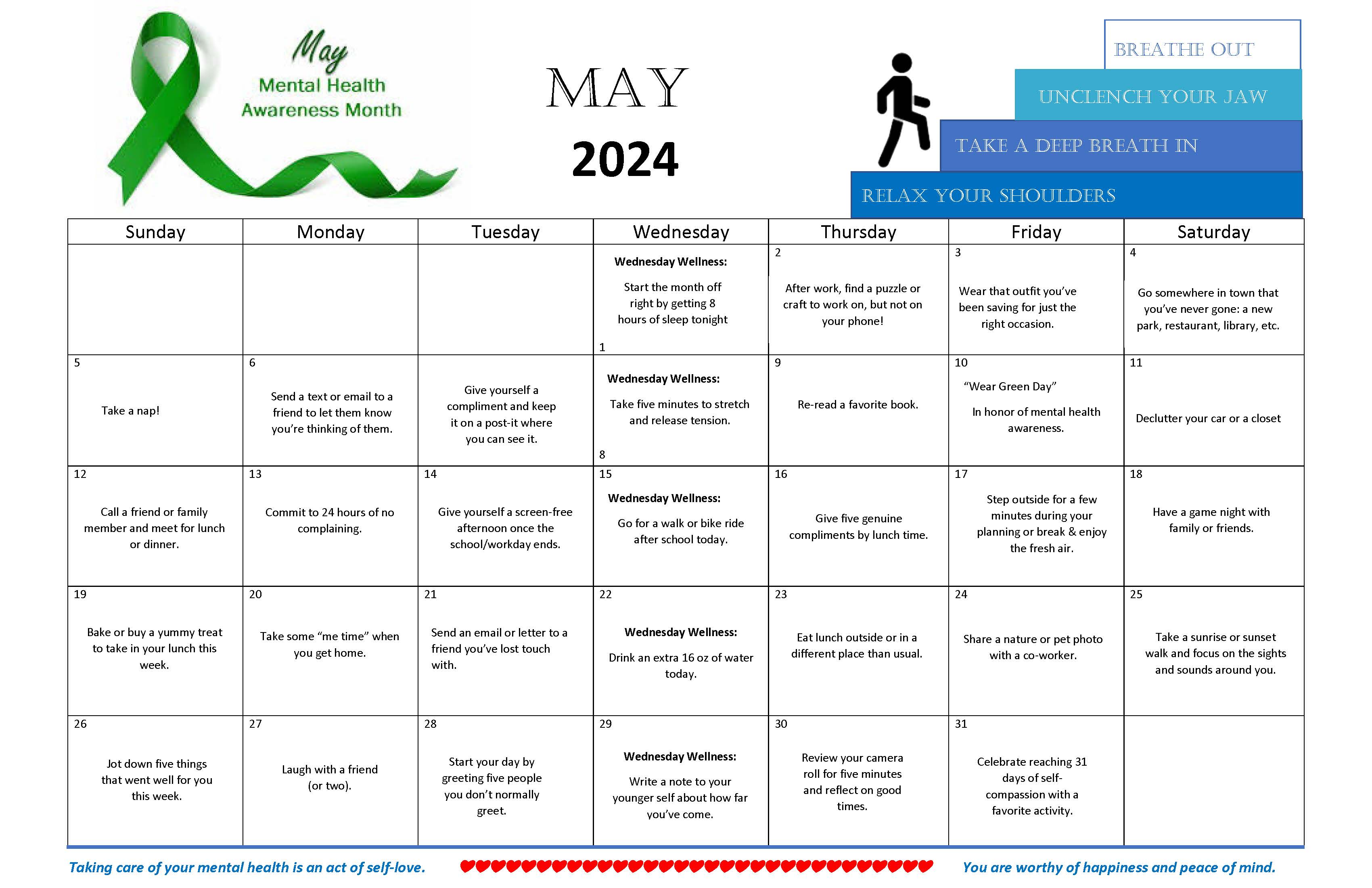 May 2024 MH Awareness Calendar
