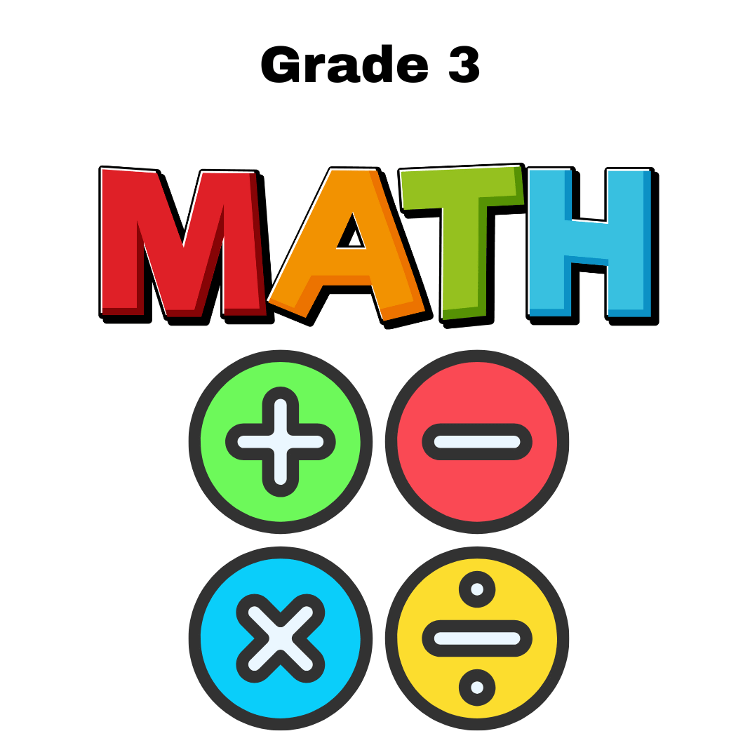 Math symbols Grade 3