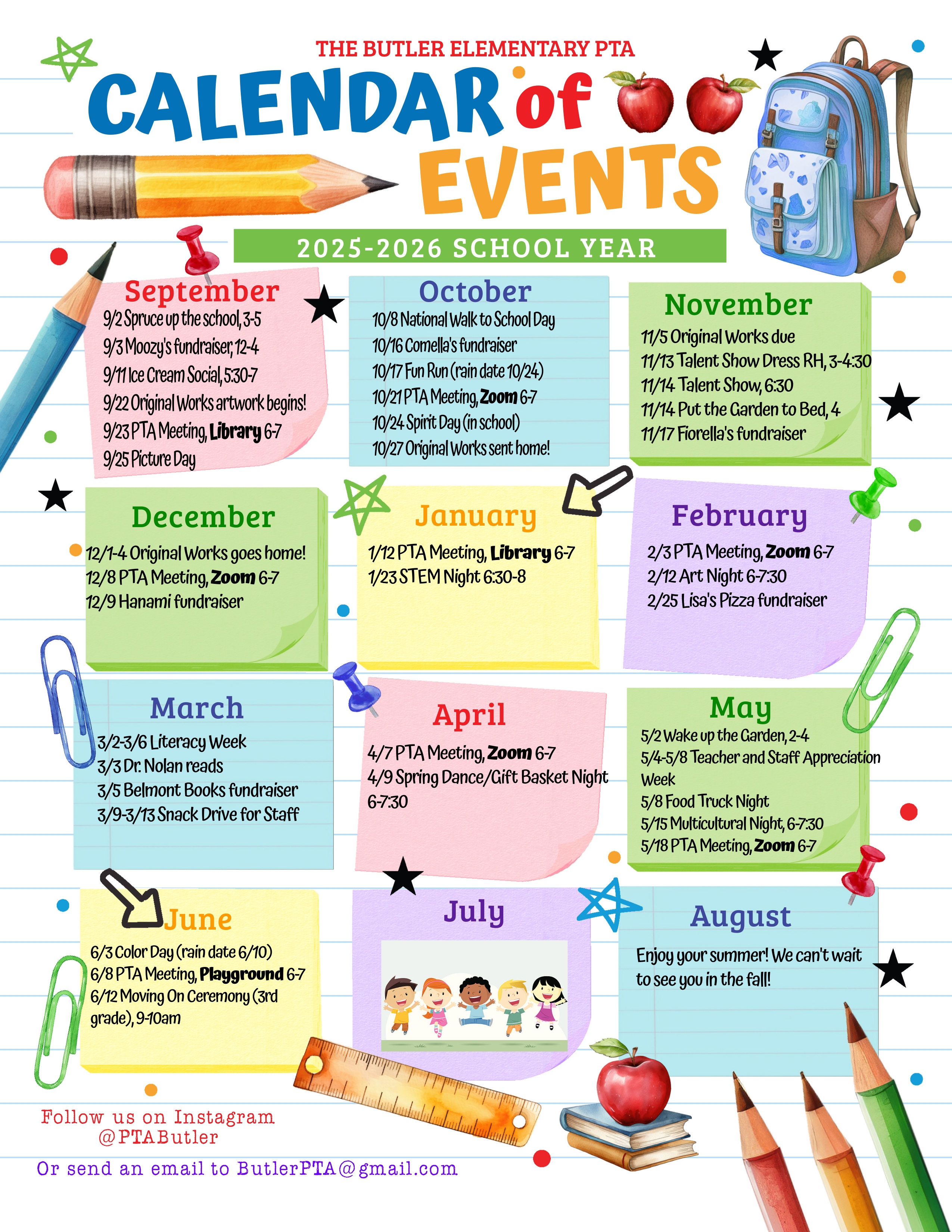 Butler Calendar