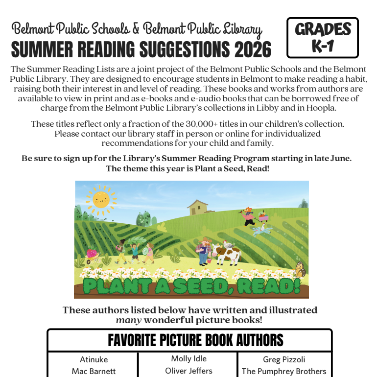 K-1 Reading List