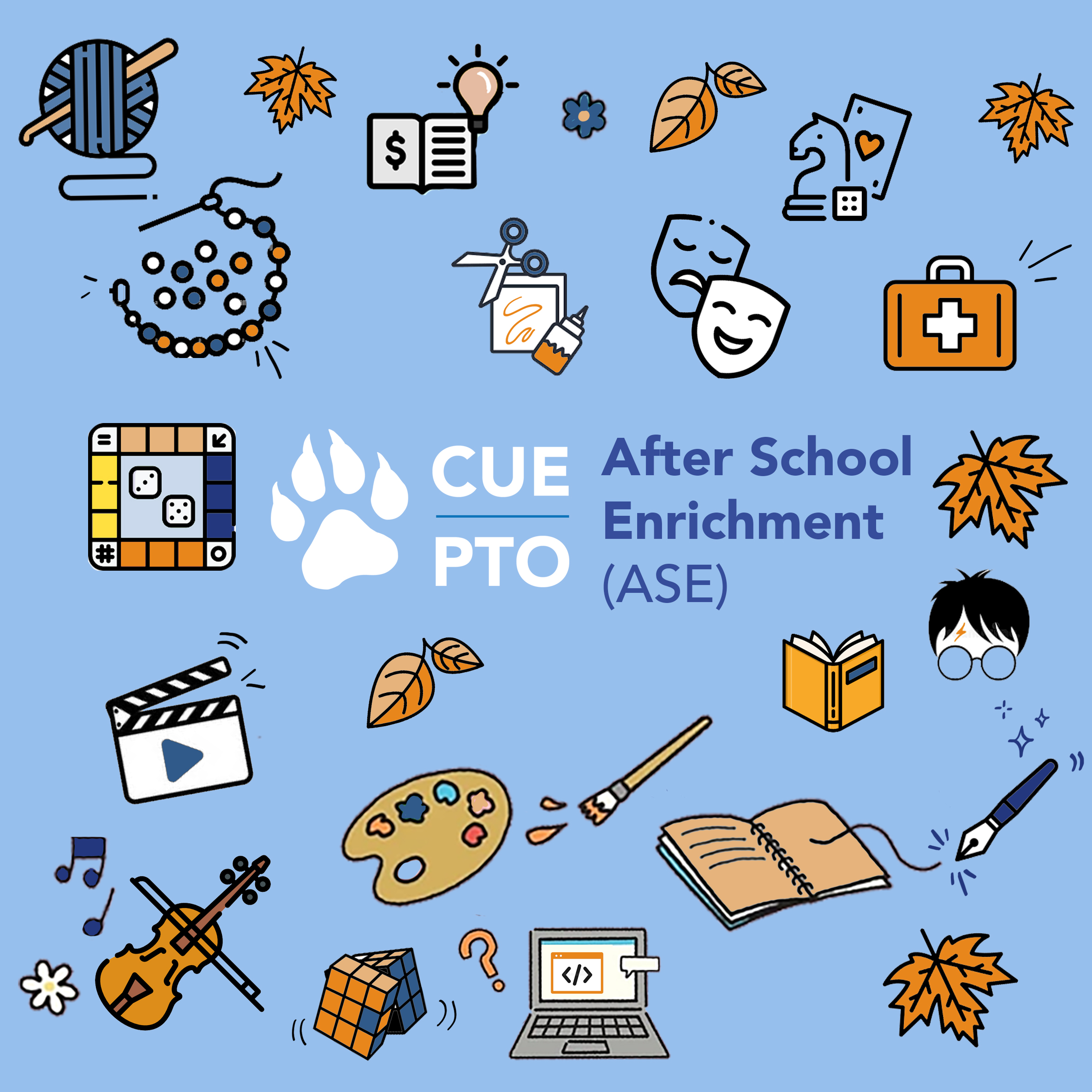 CUE PTO After School Enrichment icons
