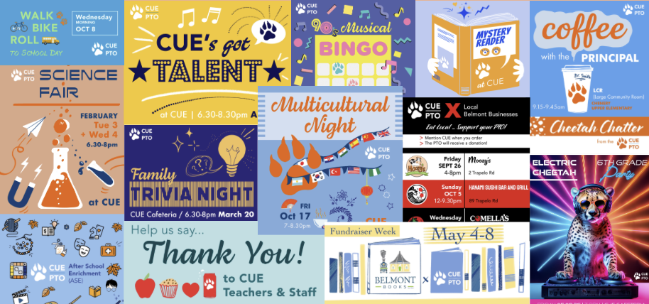 montage of event flyers