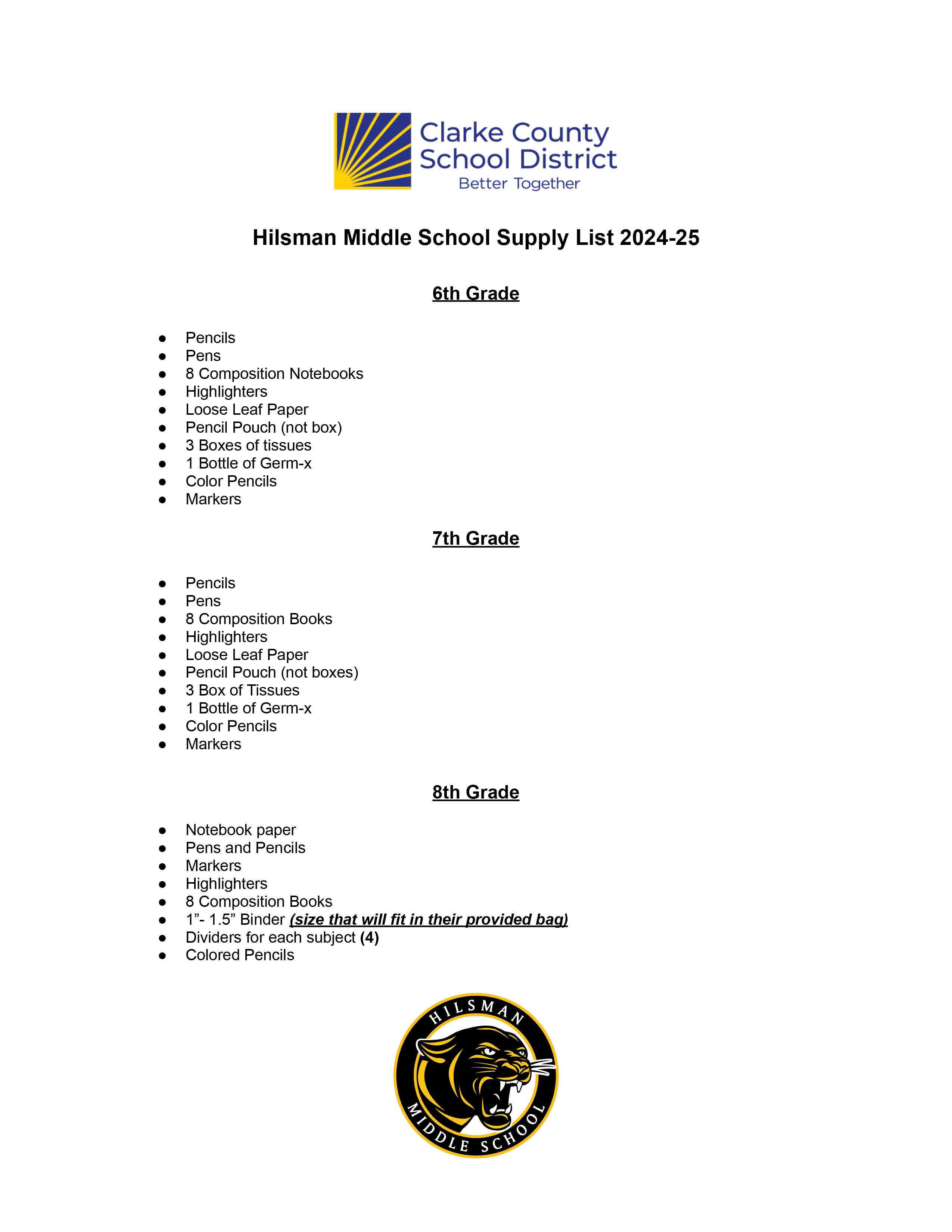 Hilsman supplies