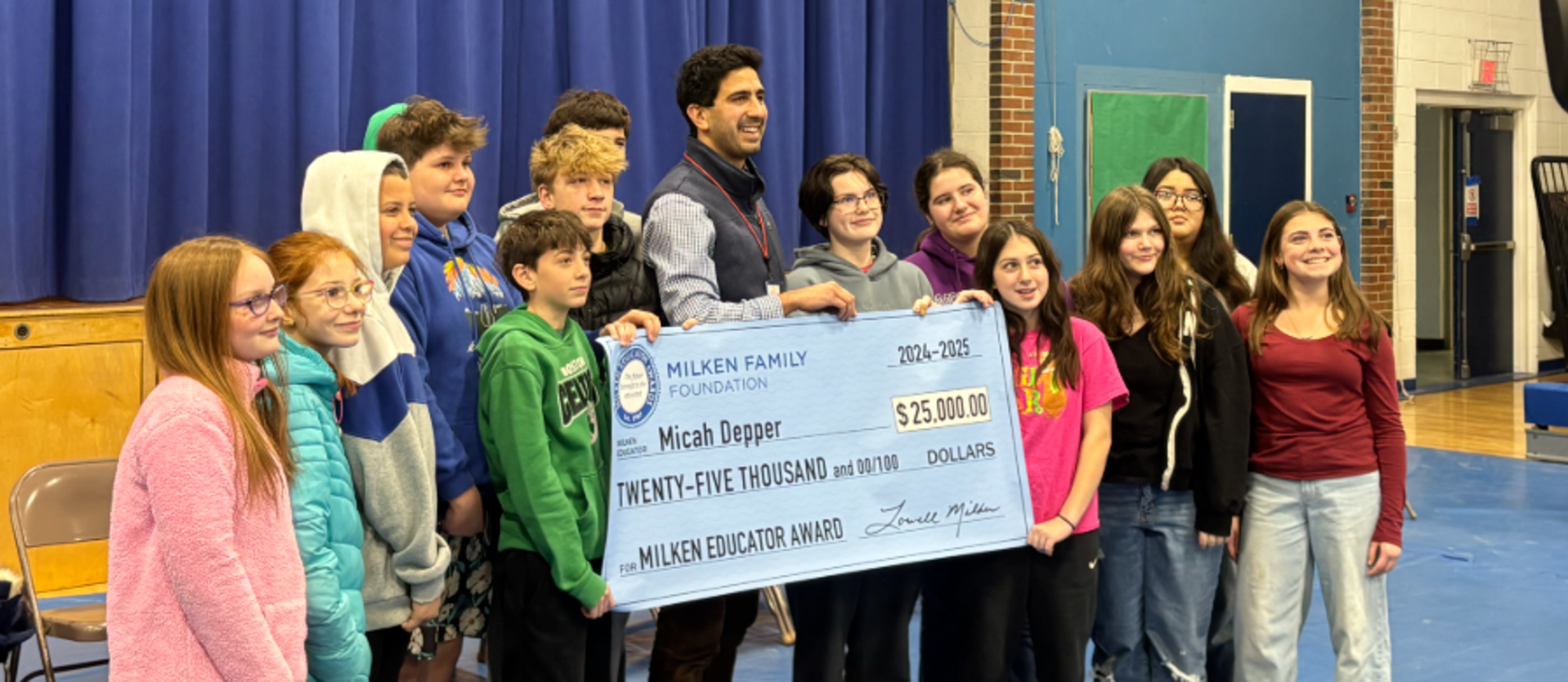 Congratulations to Micah Depper, the newest Milken Educator Award recipient!