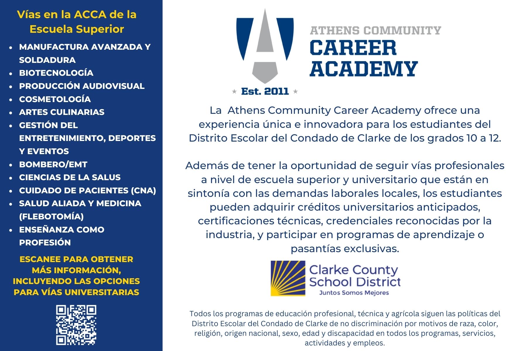 ACCA Pathway Flyer - Spanish