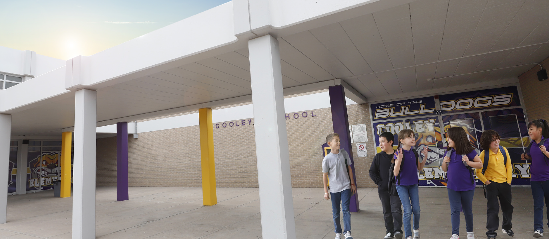 Cooley school with students