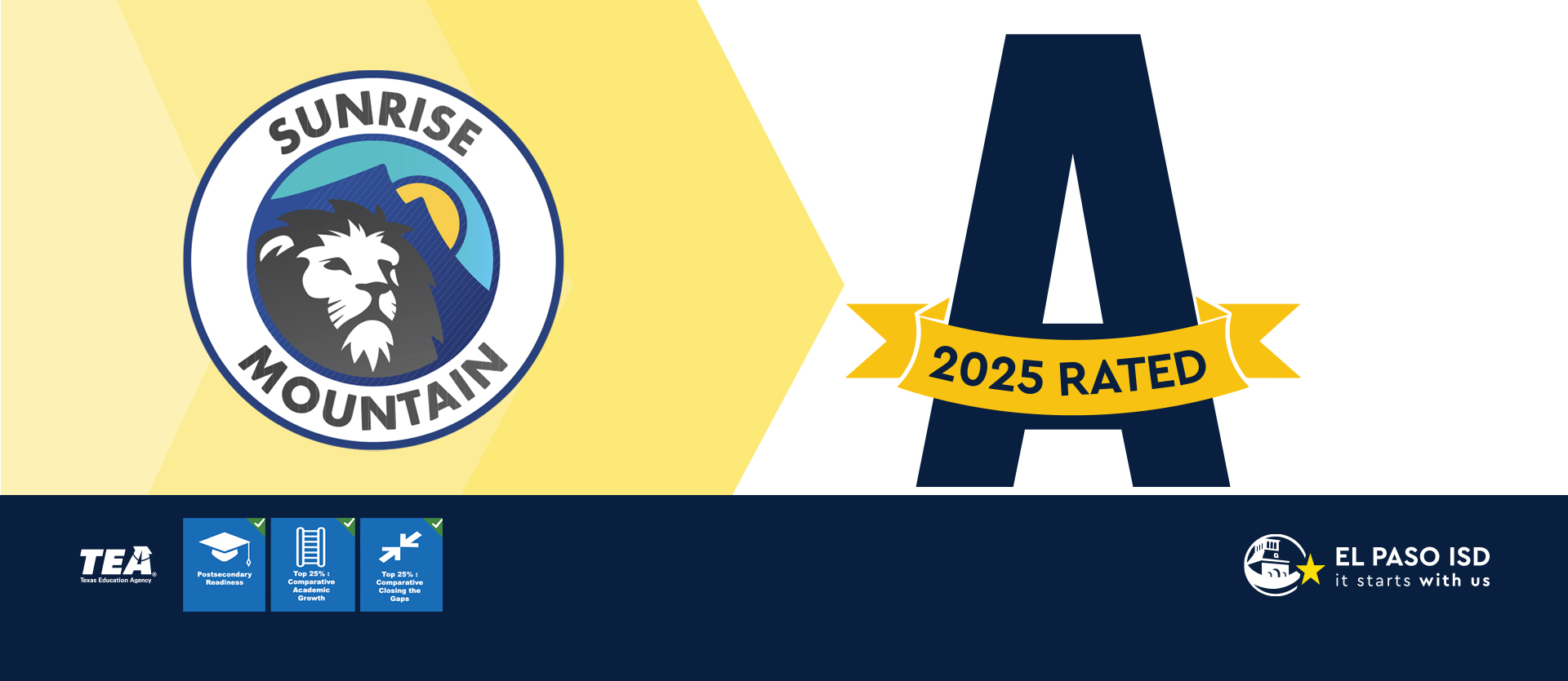 Sunrise Mountain Elementary TEA A-Rated Campaign 2025