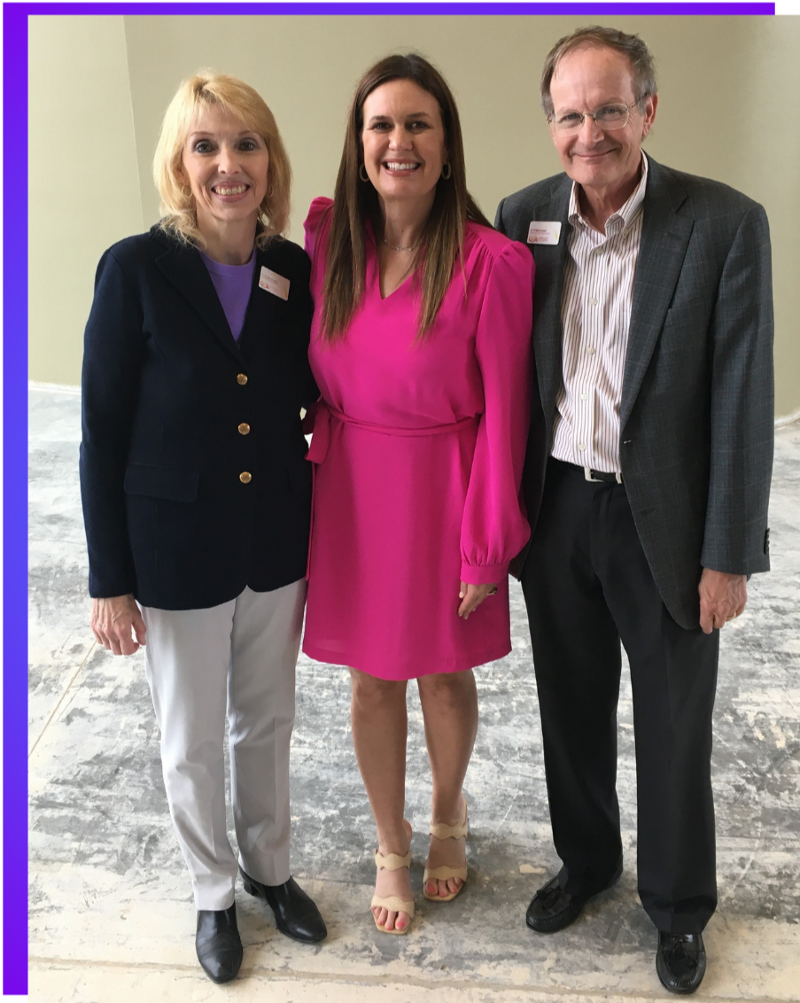 Dr. Rosilee Russell, Dr. Philip Russell, & Governor Sarah Sanders