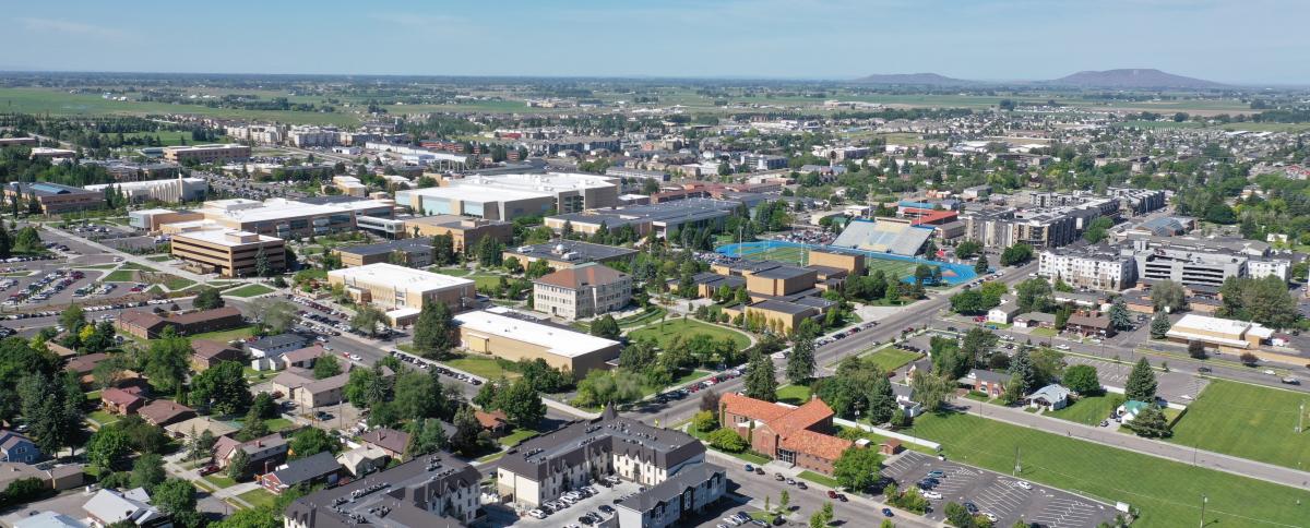 Aerial view of city