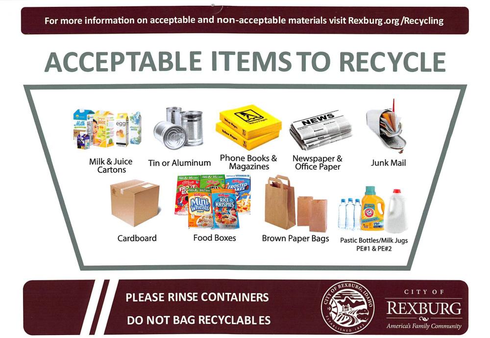 What can be recycled graphic