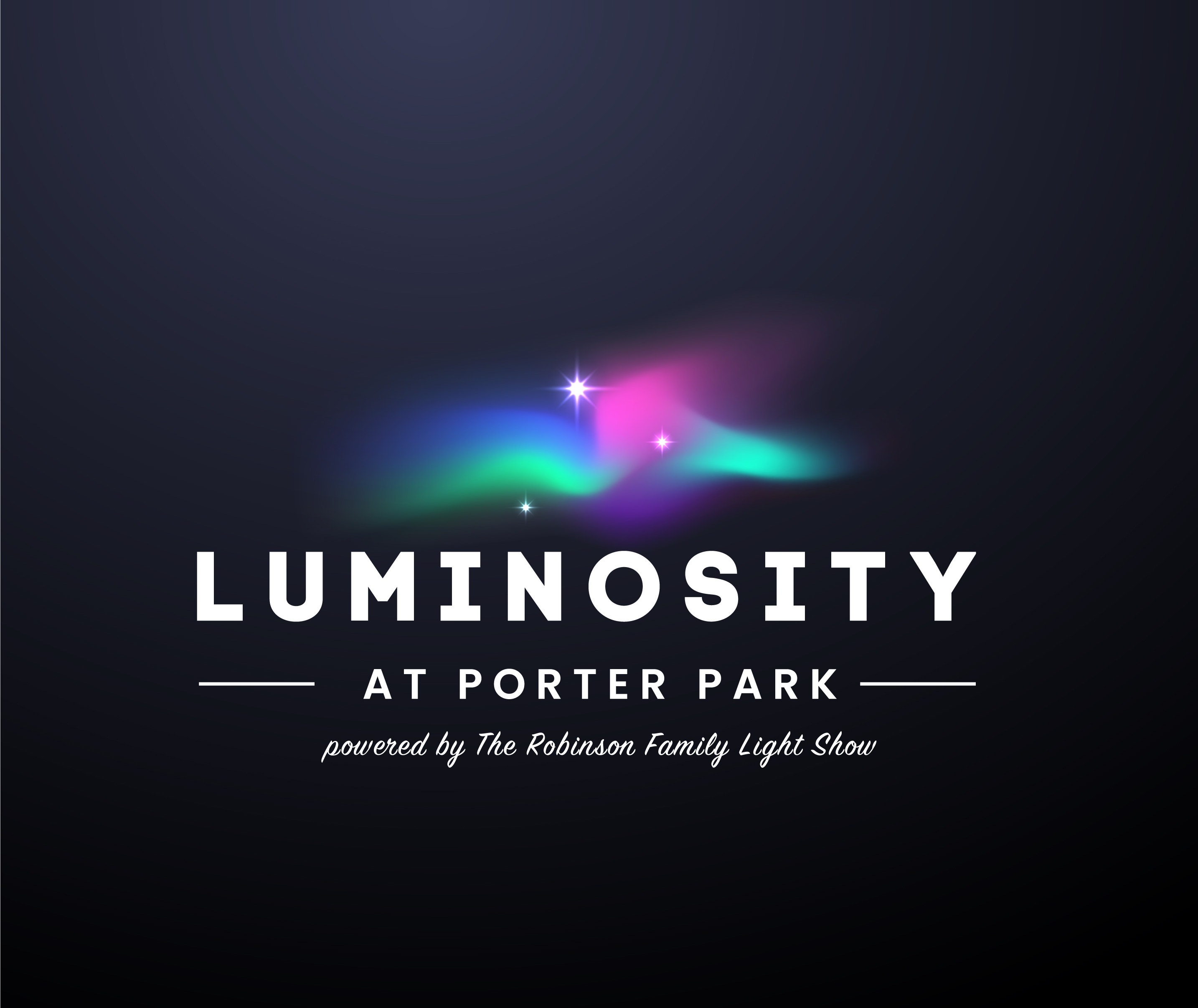 Luminosity | The Robinson Family Light Show Logo