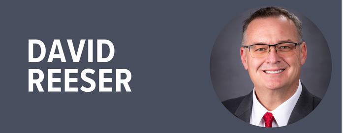 David Reeser in text with a circular photo