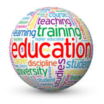 globe word cloud education teaching training 