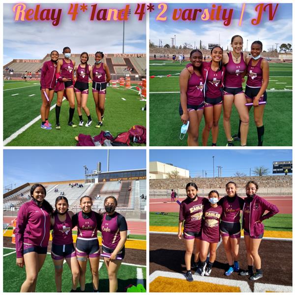 collage of students at fotball field