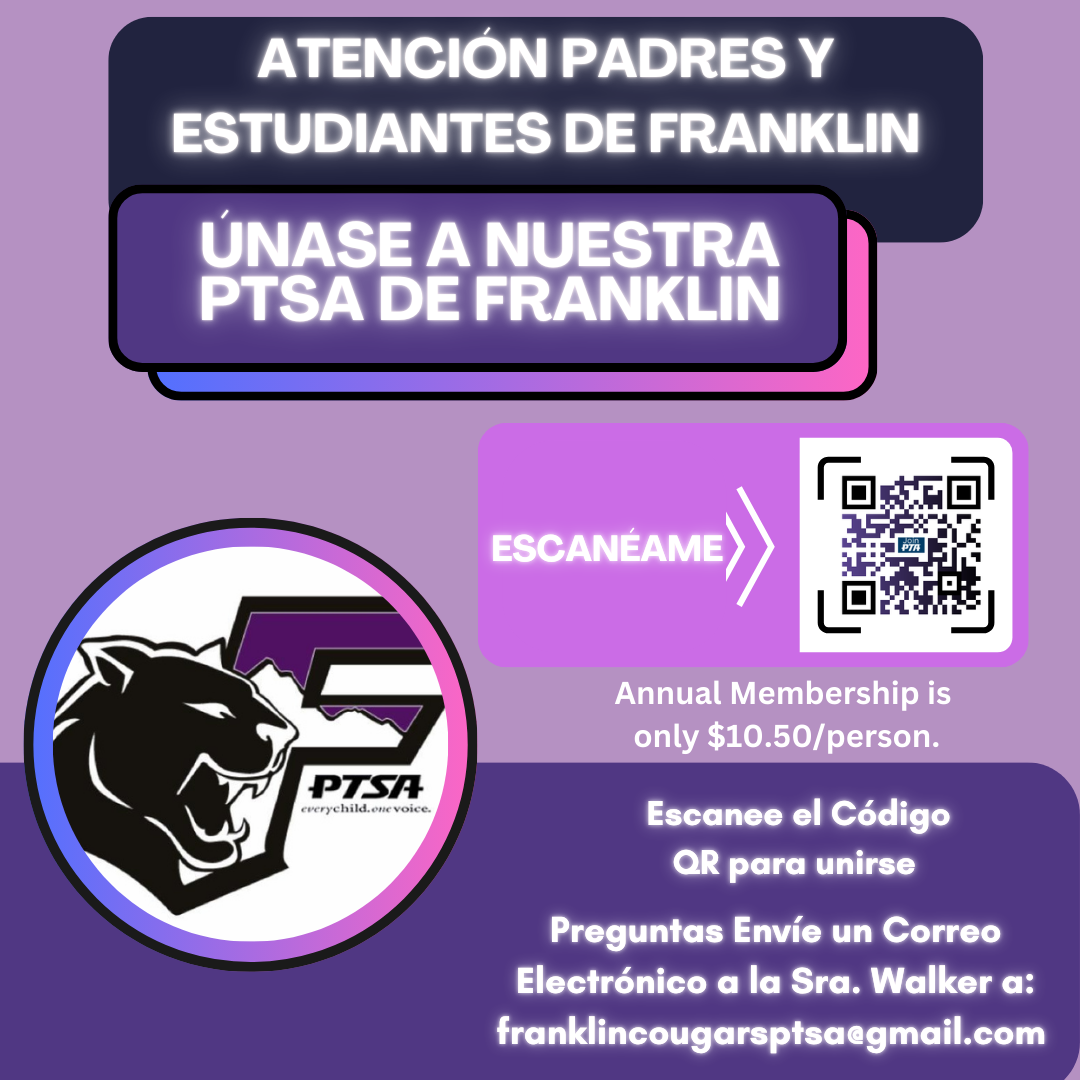 PTSA Flyer - Spanish - Details below.