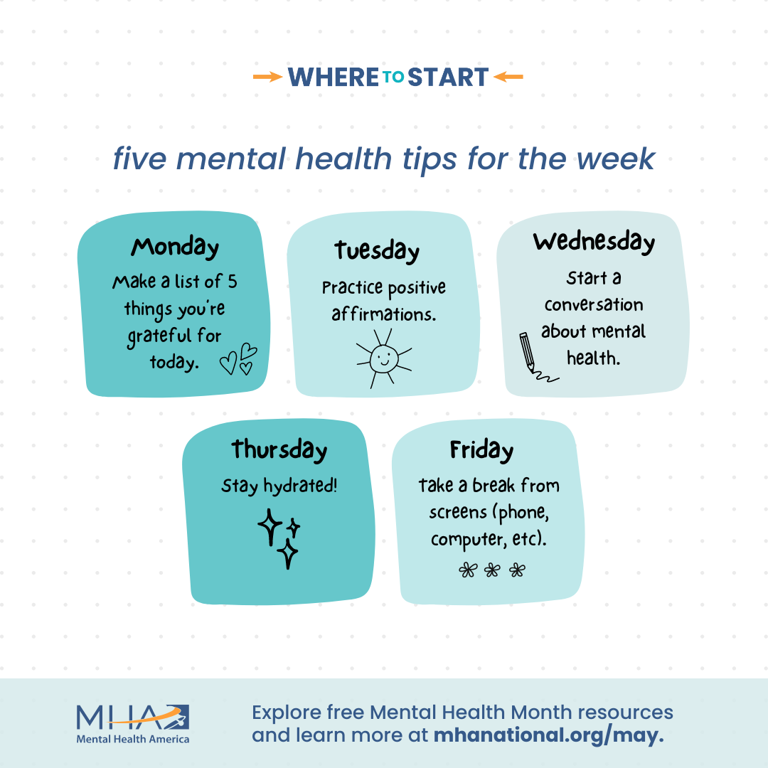 Five Mental Health Tips of the Week 