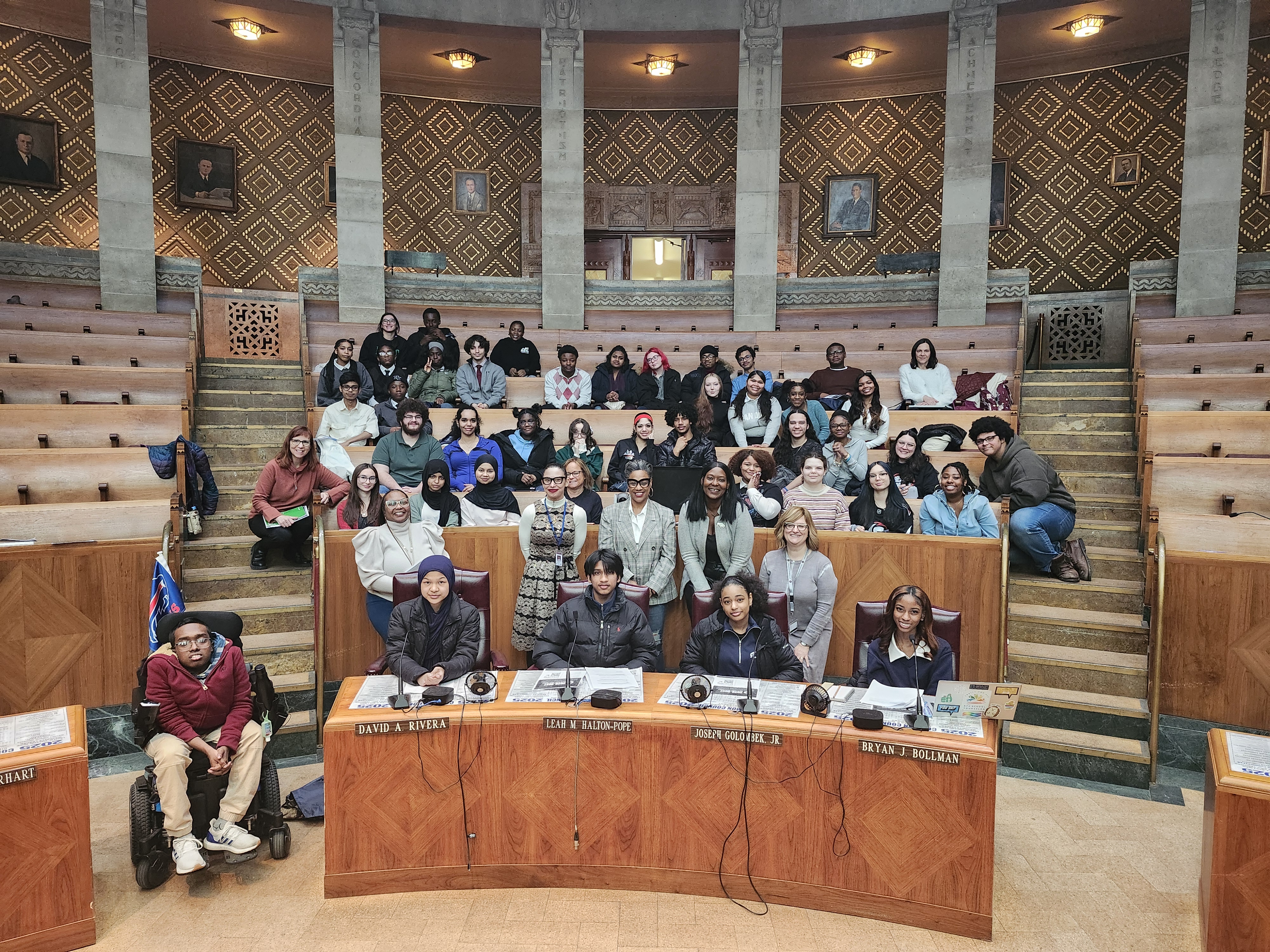 All Inter High School Counsil Students in Chamber