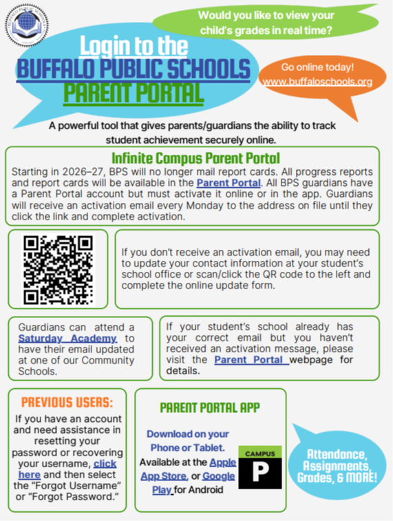 Buffalo Public Schools Parent Portal - Click Image for more information