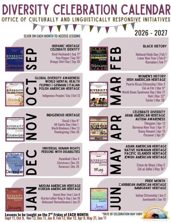 Diversity Celebration Series with grade level packets