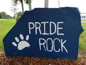 school painted rock