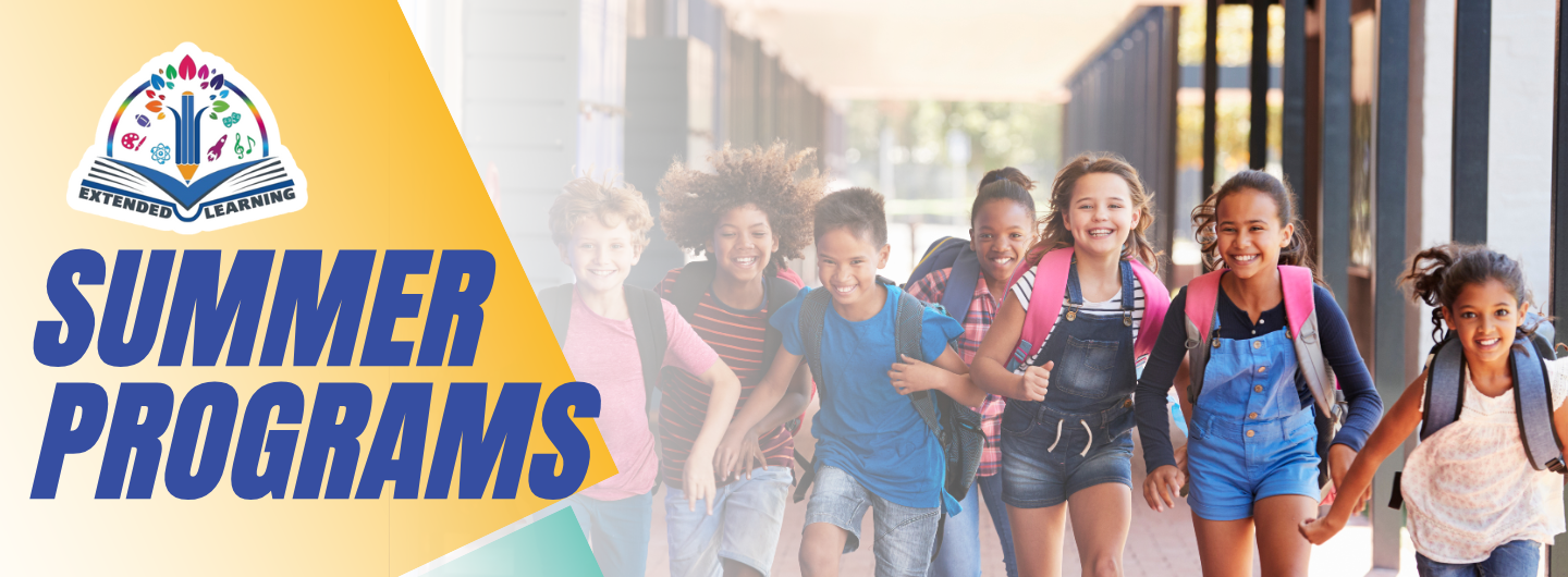 BPS Summer Programming Kids Running with Backpacks on
