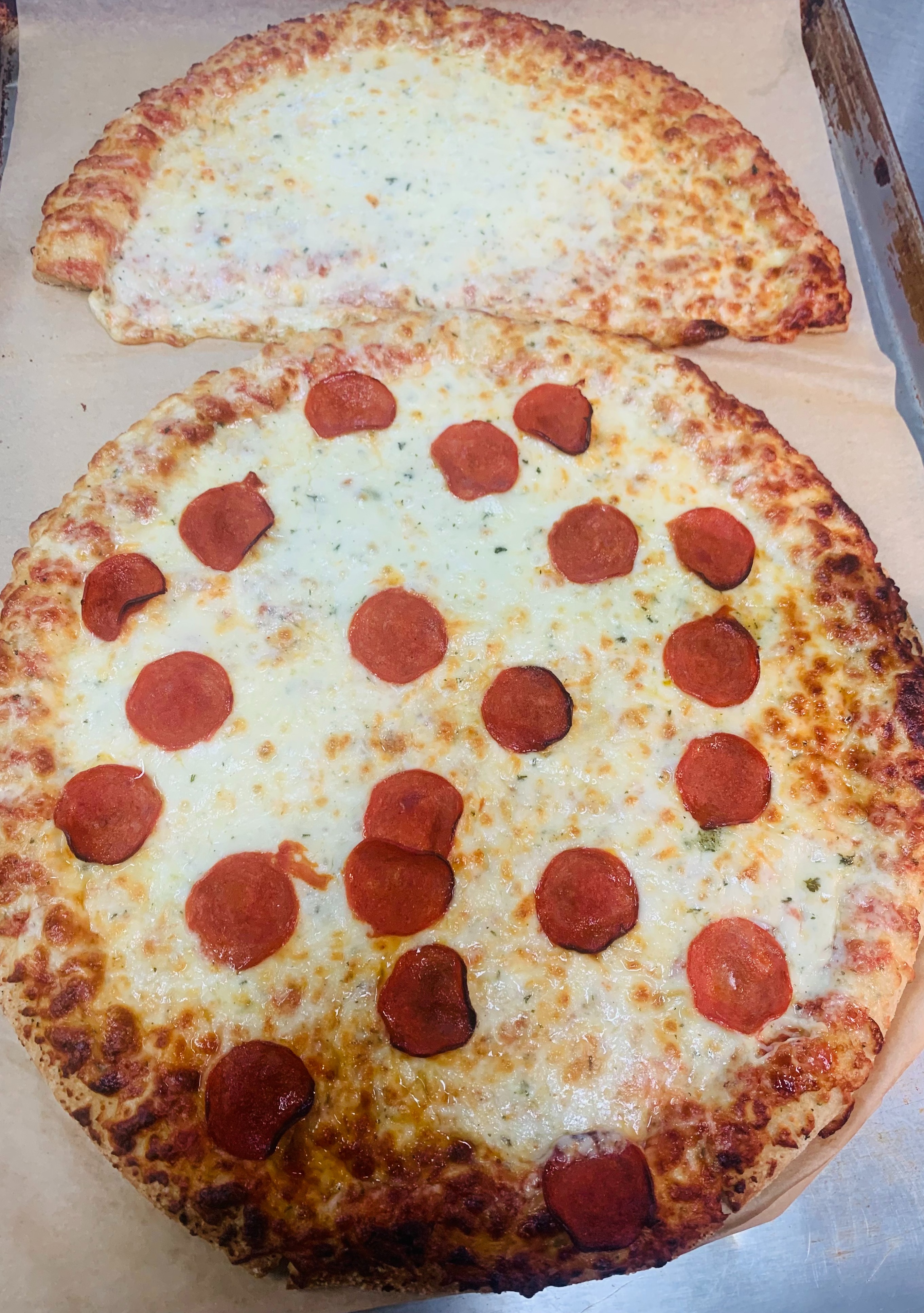 School 32 - Lunch served on 10.17.2024 Pepperoni Pizza and Cheese Pizza