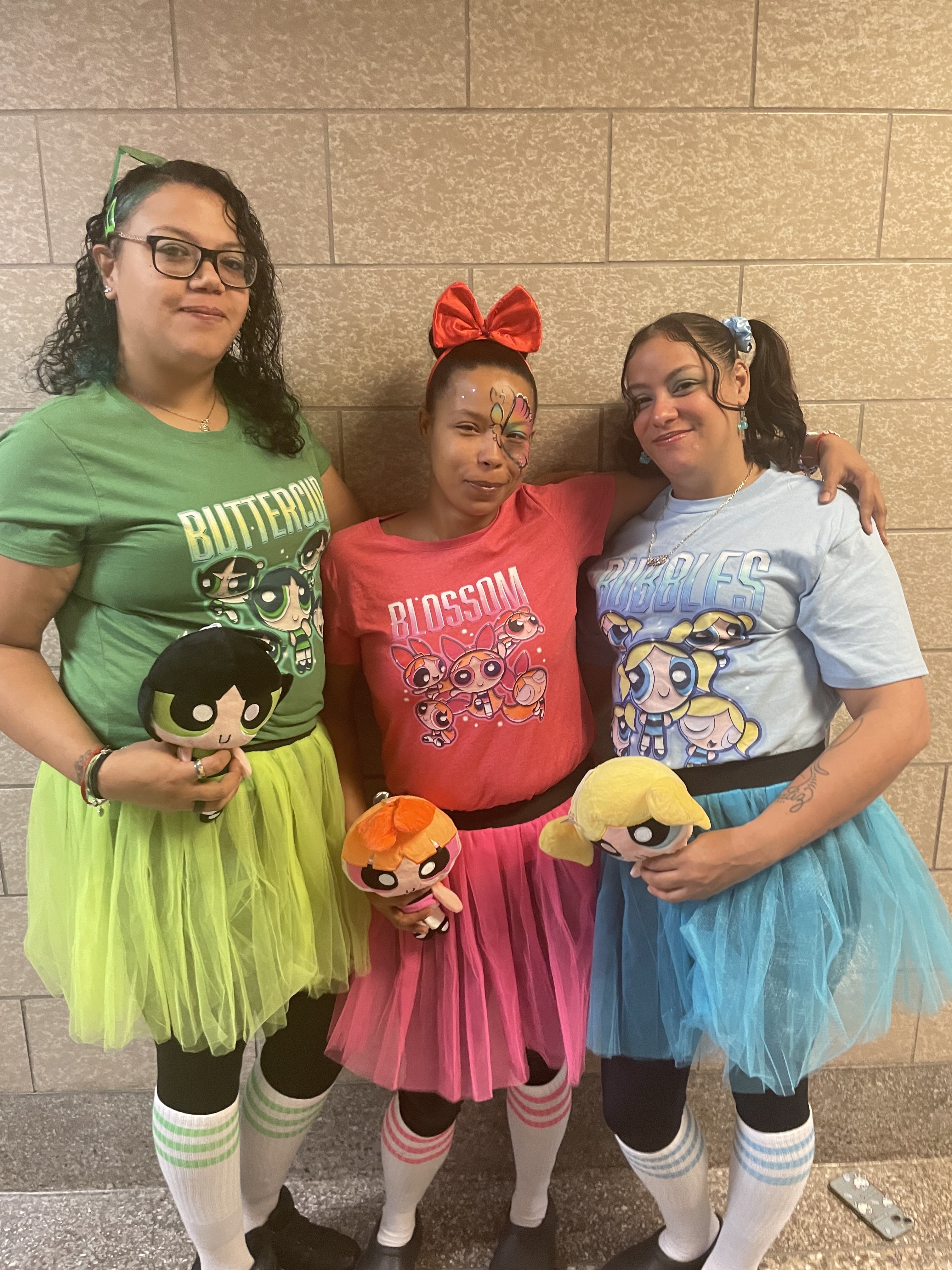 School 45- Staffed dressed as Power Puff Girls 10.31.2025