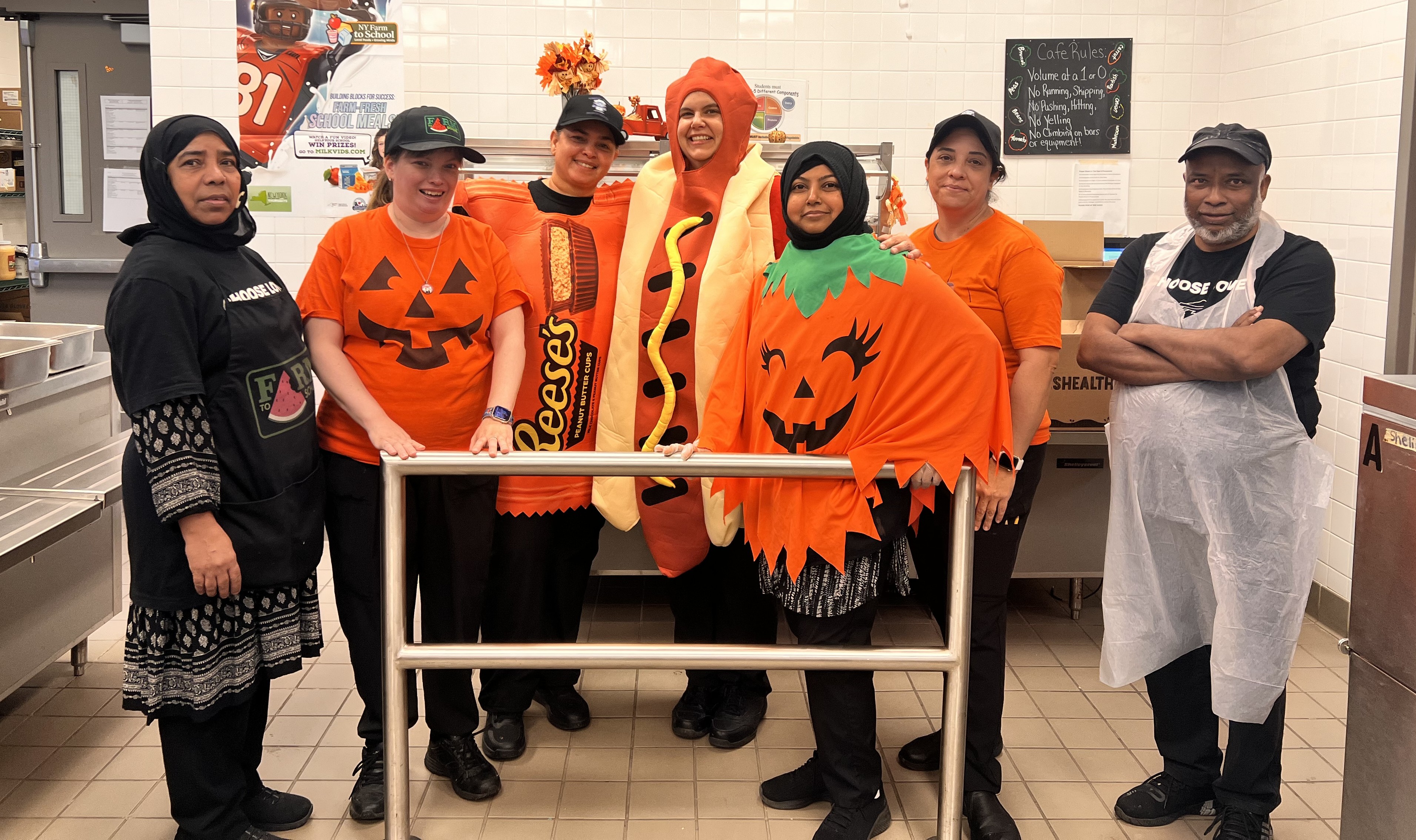 School 43 - Staffed dressed for Halloween 10.31.25