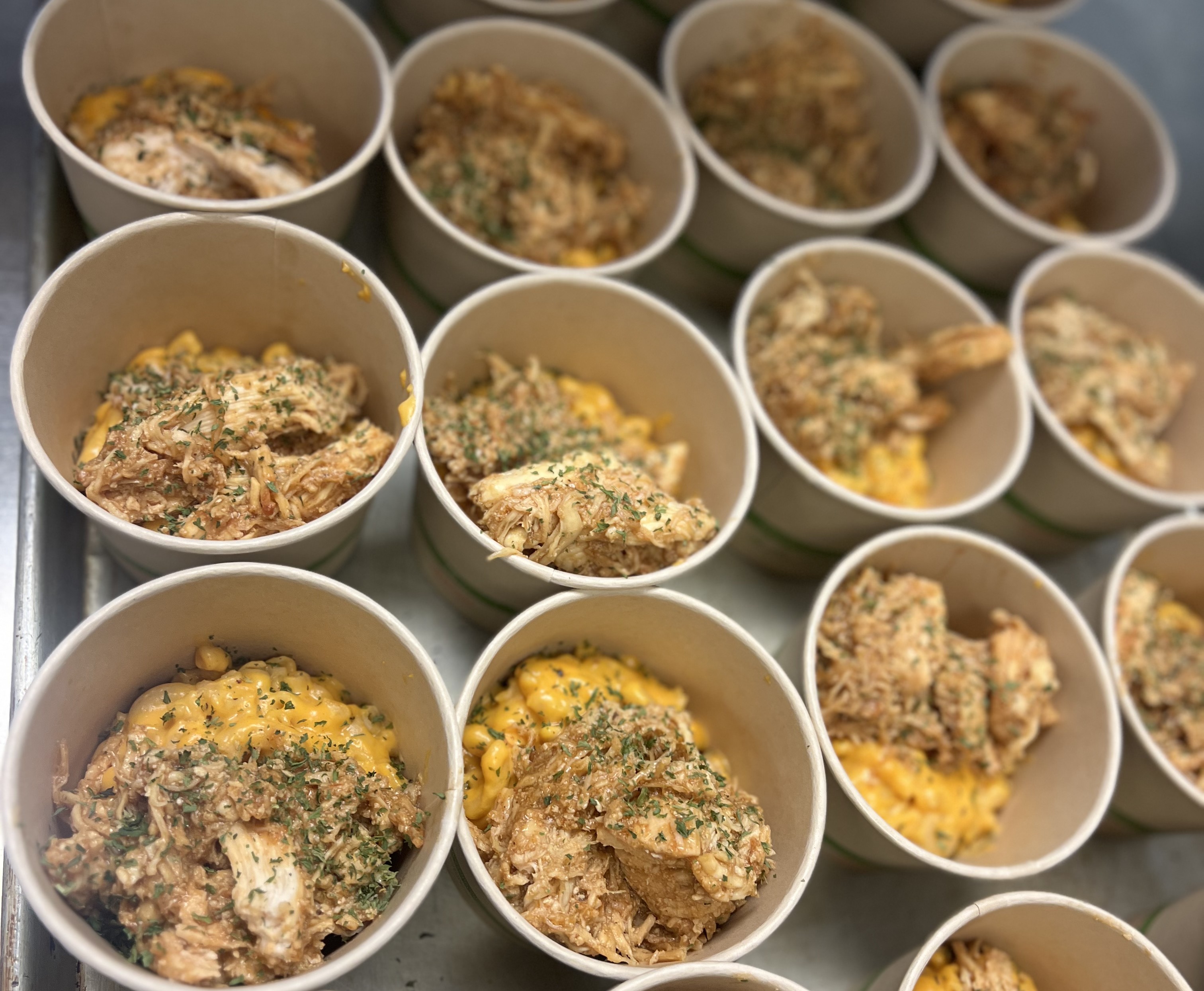 School 363-415 BBQ Chicken Mac and Cheese served on 2.11.26