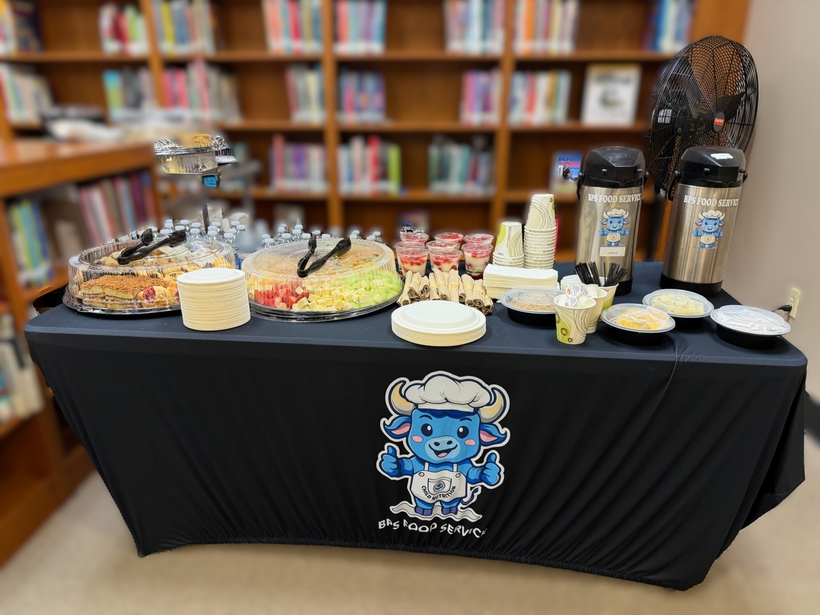 Catering set up at East High School