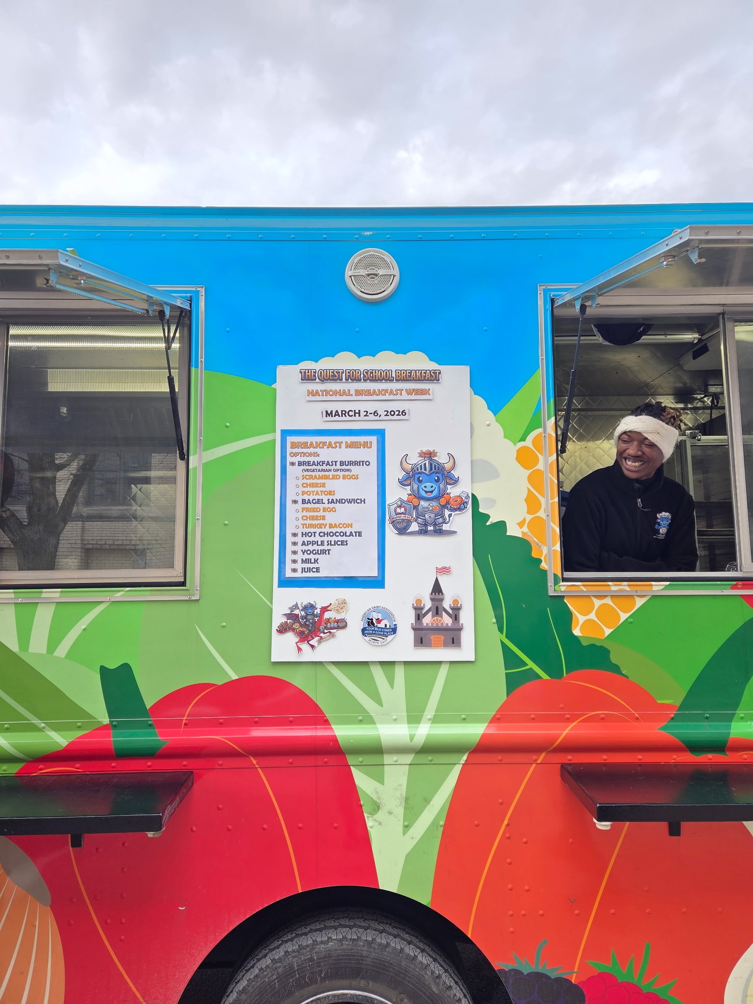 NATIONAL SCHOOL BREAKFAST WEEK MENU SIGN