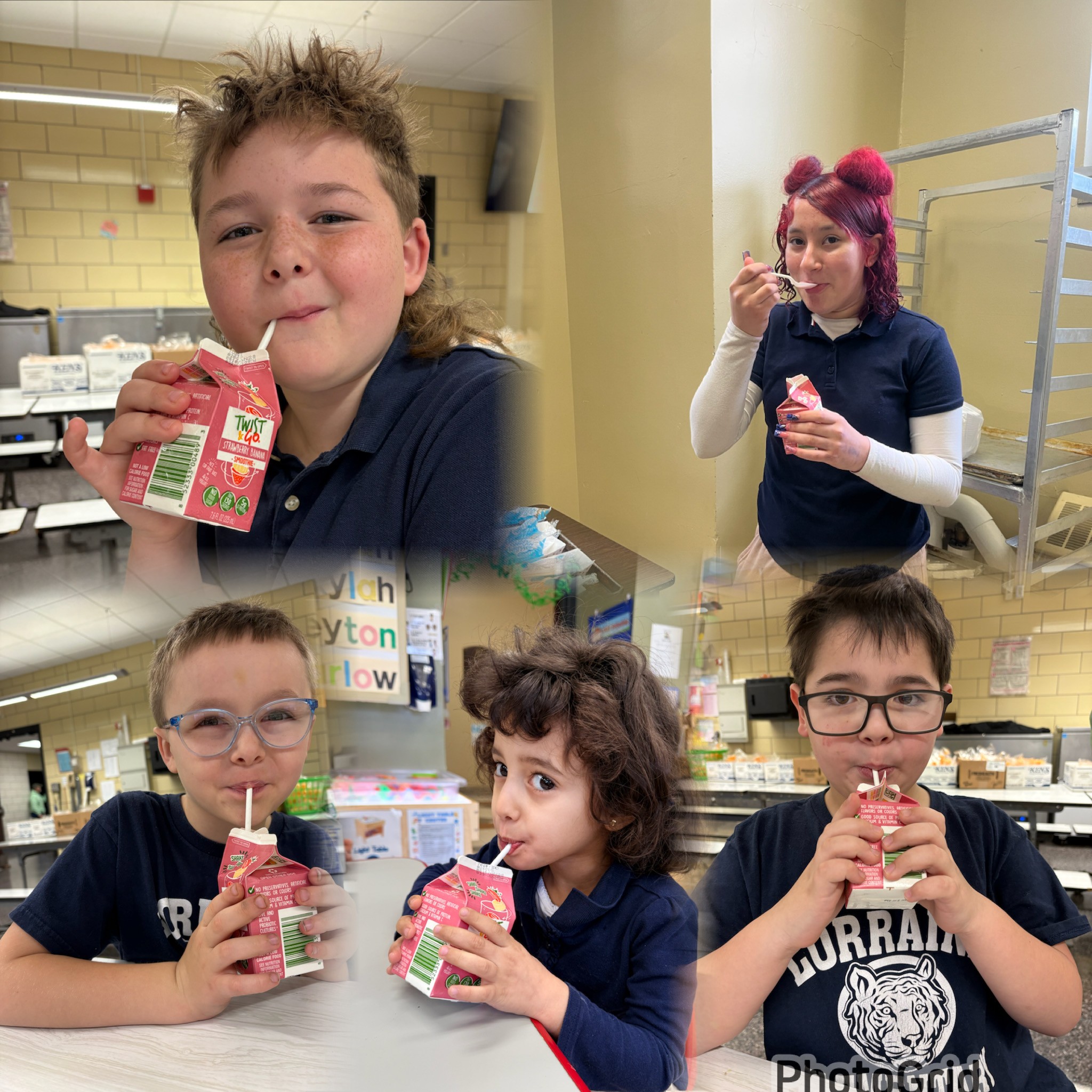 SCHOOL 72- STUDENTS DRIKING MILK