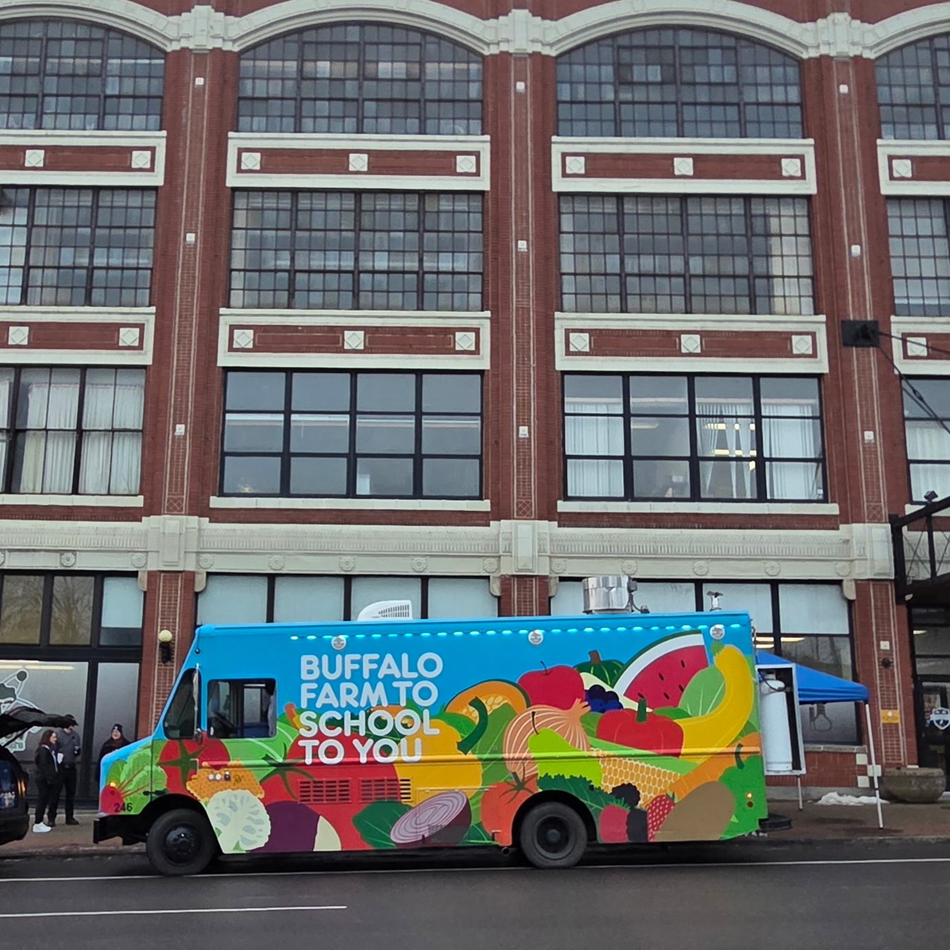NATIONAL SCHOOL BREAKFAST WEEK. FOOD TRUCK AT RESEARCH LAB HIGH SCHOOL