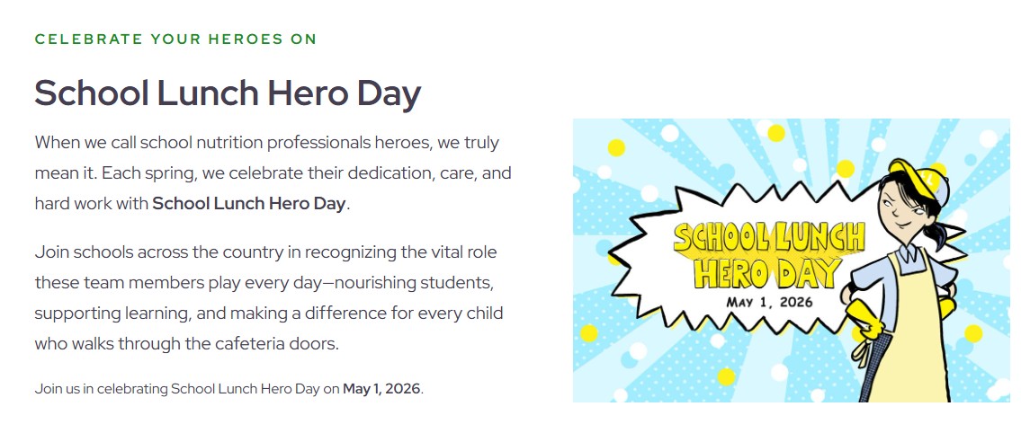 School Lunch Hero Day May 1, 2026