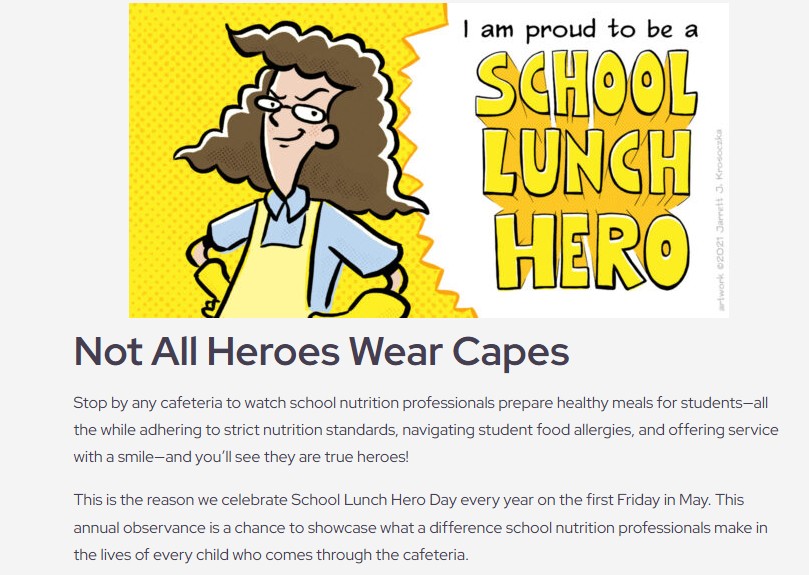 SCHOOL LUNCH HERO DAY CELEBRATION MAY 1, 2026