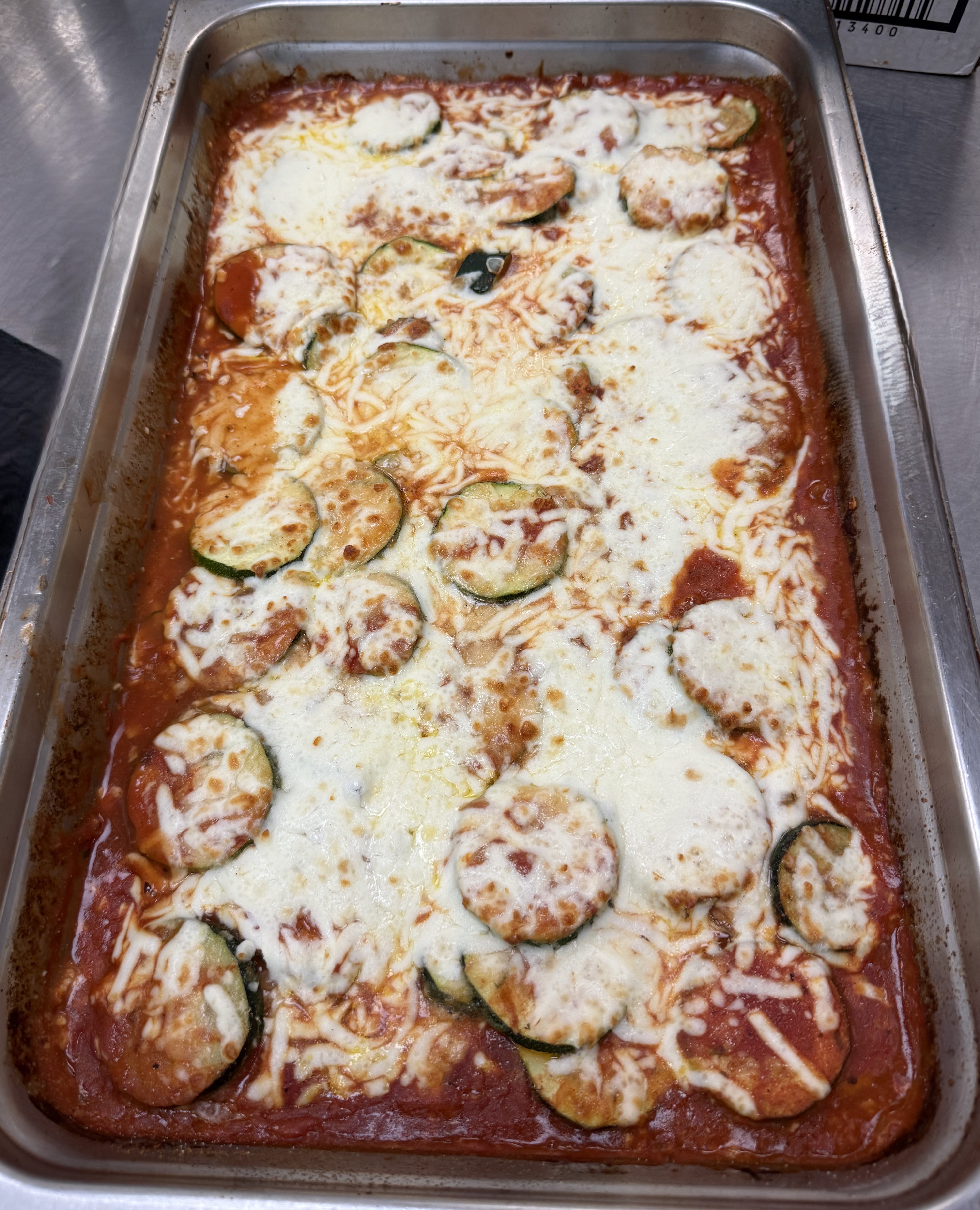 School 363- Pan of NY Zucchini Parmesan