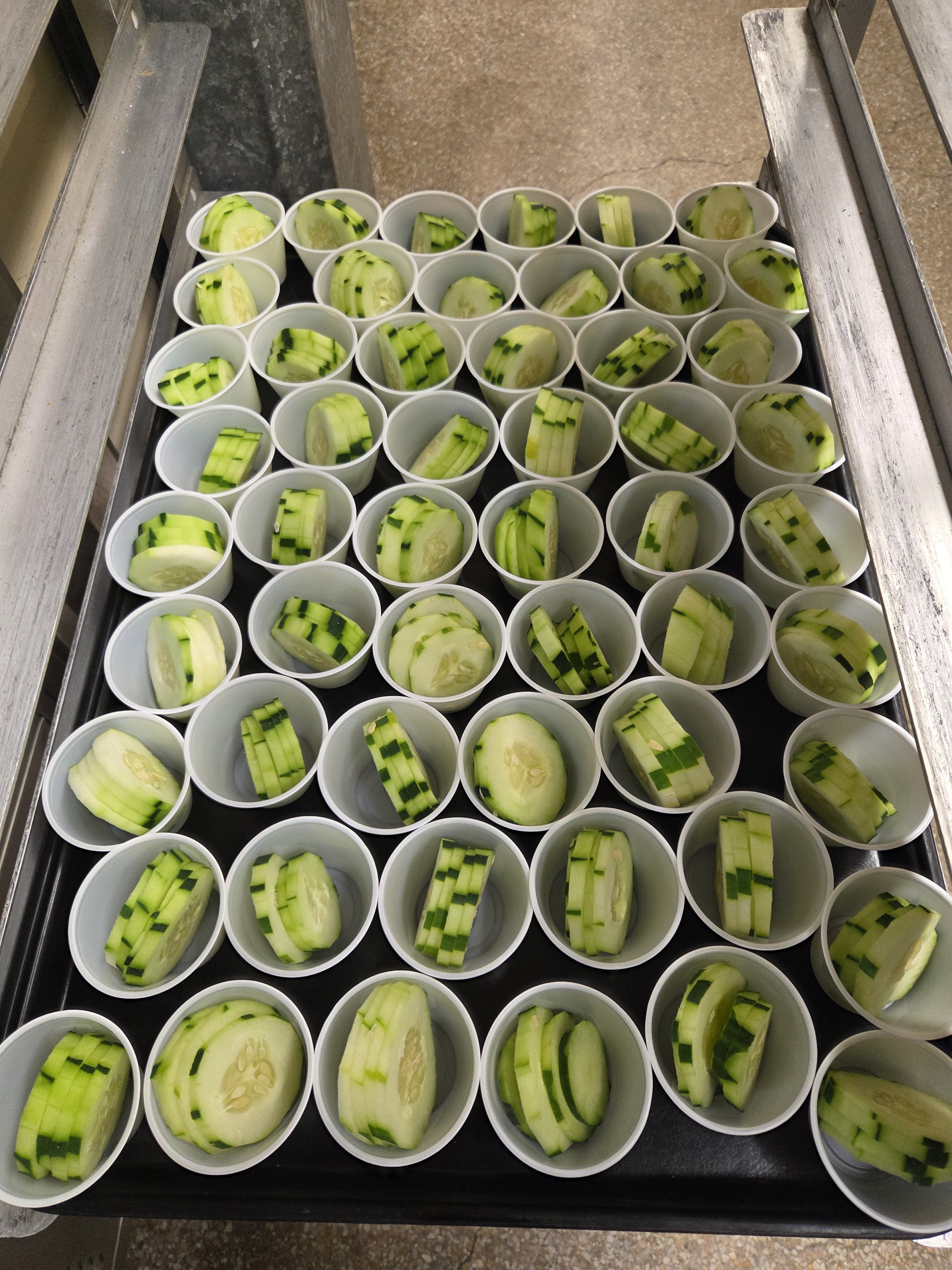 School 207- Lunch served on 9.11.26 Cupped Cucumber Slices
